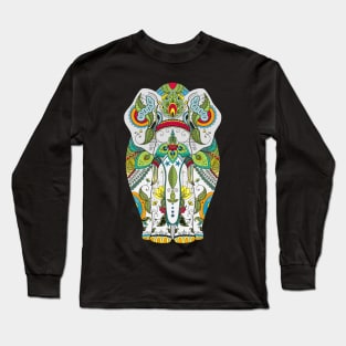 Zentangle Elephant Art Long Sleeve T-Shirt